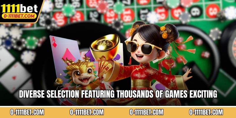 Diverse selection featuring thousands of games exciting entertainment