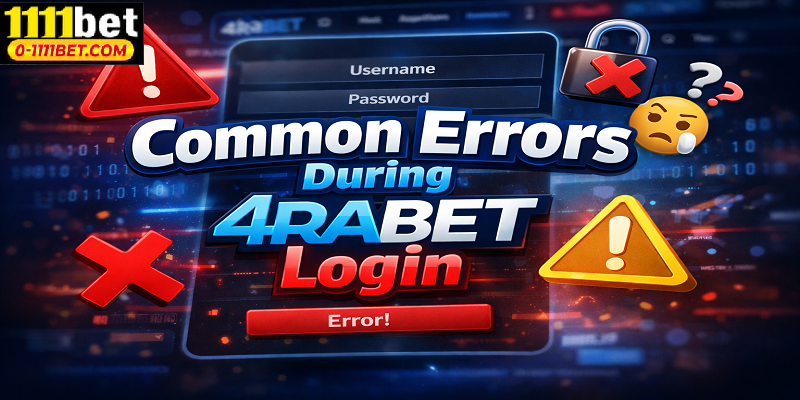 Common Errors During 4rabet Login