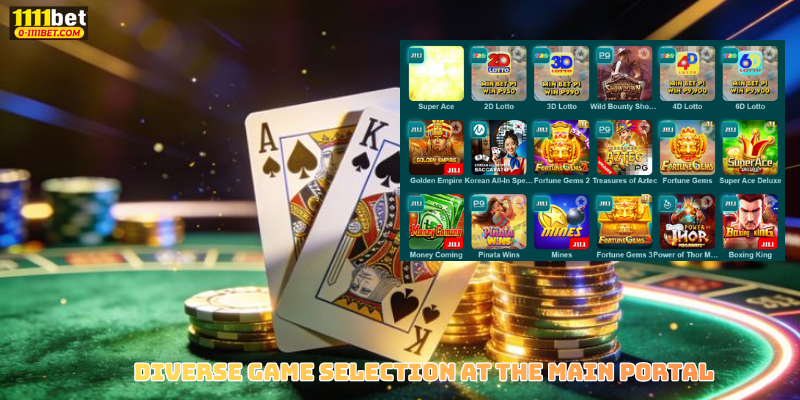 Diverse Game Selection at the Main Portal